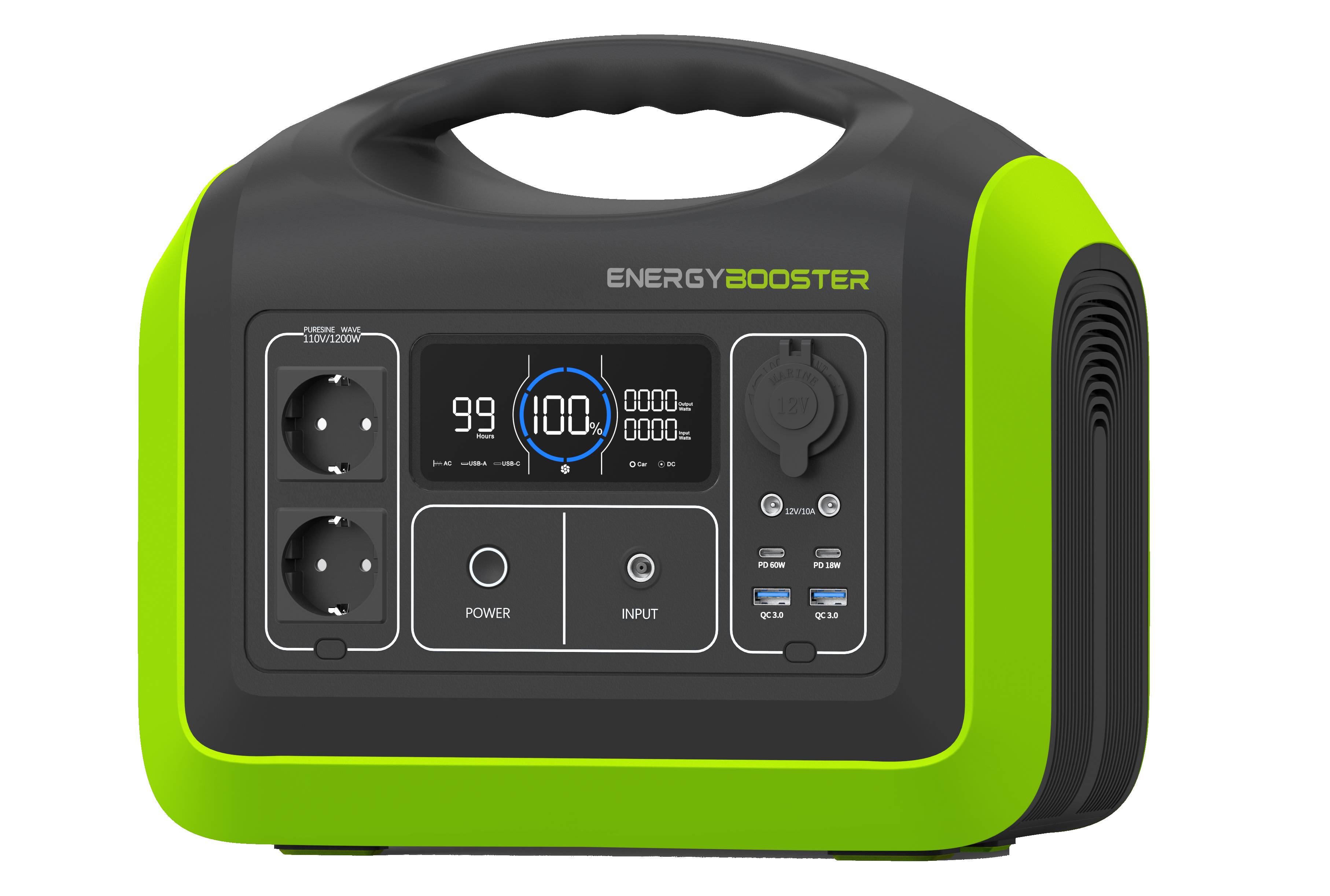 ENERGYBOOSTER Power Station M - 1200 Watt / 992 Wattstunden